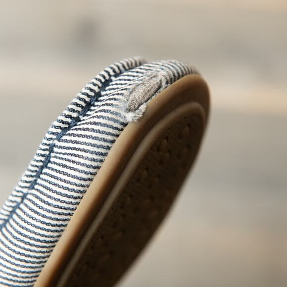 Talbots Seersucker Striped Driving Loafers Size 8 M Moccasins - Picture 7 of 13